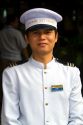 Doorman of the Baiyoke Sky Hotel located in the Baiyoke Tower II in the Ratchathewi district of Bangkok, Thailand.