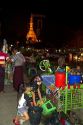Street vendors sell goods near the Sule Paya located in the heart of downtown (Rangoon) Yangon, (Burma) Myanmar.