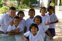 Thai elementary school students on the island of Ko Samui, Thailand.