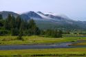 Coastal fog coming over the mountains near Nehalem in Tillamook County, Oregon, USA.