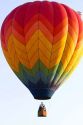 Hot air balloon over Boise, Idaho, USA.