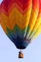Hot air balloon over Boise, Idaho, USA.