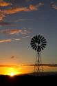 Windmill at sunset near Wilcox, Arizona, USA.