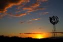 Windmill at sunset near Wilcox, Arizona, USA.