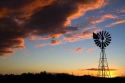 Windmill at sunset near Wilcox, Arizona, USA.