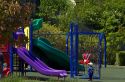 Plastic playground equipment at Windsor, Ontario, Canada.